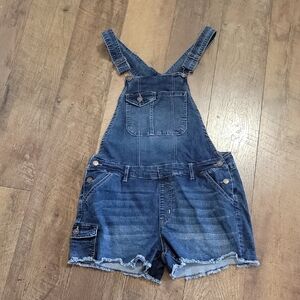 Wallflower Denim Blue Overall Shorts